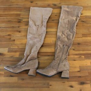 Taupe Over the Knee boots - size 11